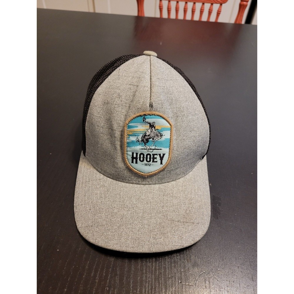 Hooey Cheyenne Flex fit Hat Grey Black Cowboy Cap Western Lifestyle S/M